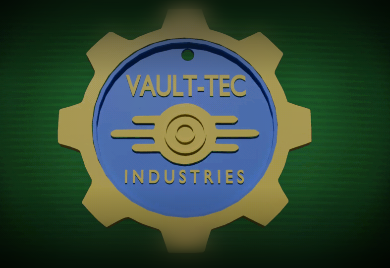 Vault-Tec Logo Keychain/Llavero - 3D model by WizardForge3d
